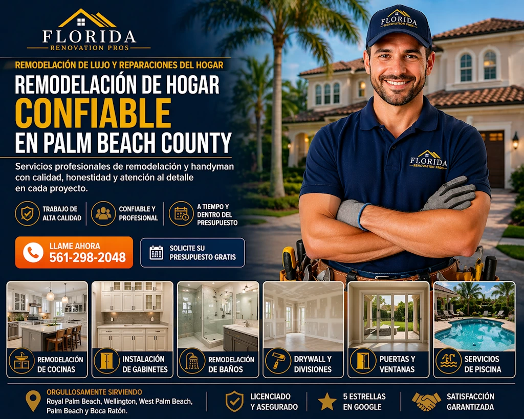 Remodelación de hogar en Palm Beach County